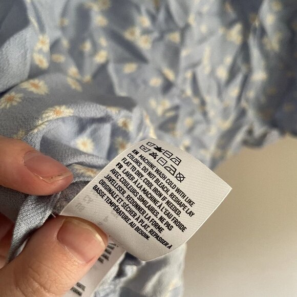 American Eagle Women S Blue Daisy Floral Boho Halter Mini Sundress NWT - Picture 6 of 6